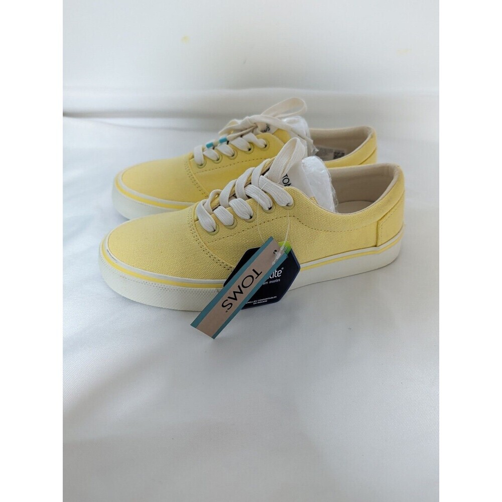 TOMS Alpargata Fenix Women's Casual Sneakers, Yellow Lace-up Shoes Size W 5.5 - Picture 9 of 14